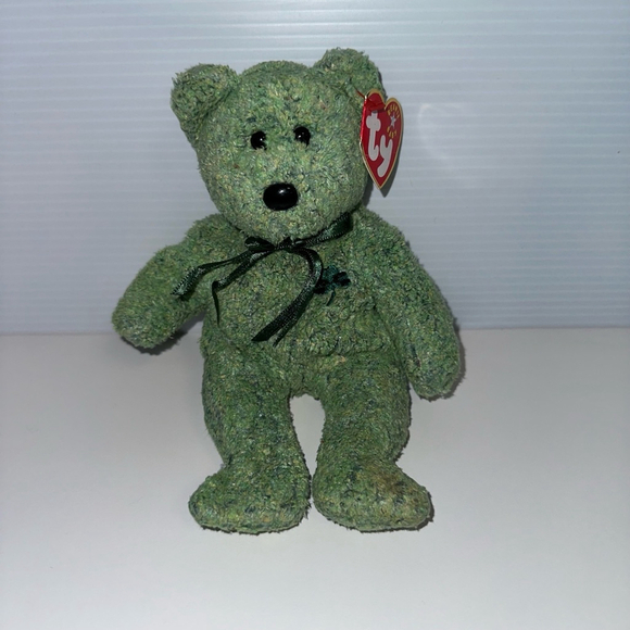 Ty Beanie Baby Shamrock Green Collectible Plush Toy 2000 Vintage - Picture 3 of 16